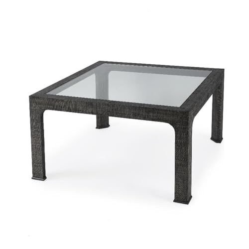 Butler Specialty Company Chatham Glass and Raffia Square Coffee Table
