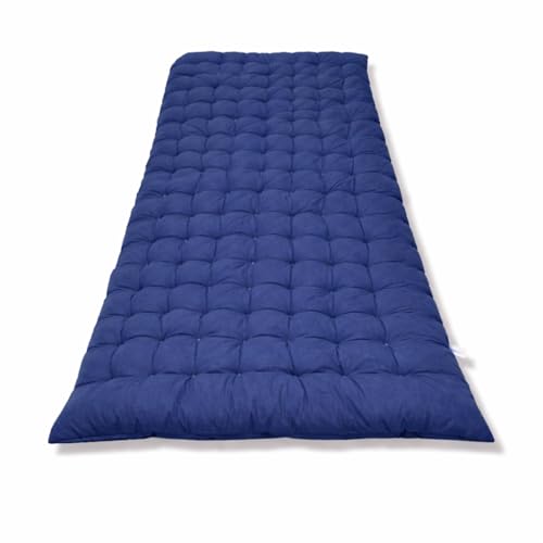 Image of ATOOTFUSION Soft Cotton Quilt | Foldable Light Weight Filled Single Firm Cotton Quilt Mattress| Gadda (Solid Coloured, 2 Sleeping Capacity, 5 x 6 ft or 72 x 60 Inches Queen) (Navy Blue)