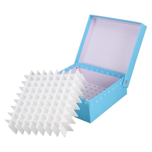 HOODANCOS - HOODANCOS Boîte Congélation Cases Papier avec Séparateurs Rangement Tubes Congélateur Boîte Stockage Échantillons Laboratoire avec Couvercle Rabattable Support Cryogénique