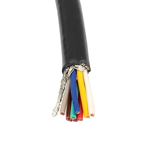 Cable eléctrico blindado M12 hembra 8 pines conector aviación recto 2m 2