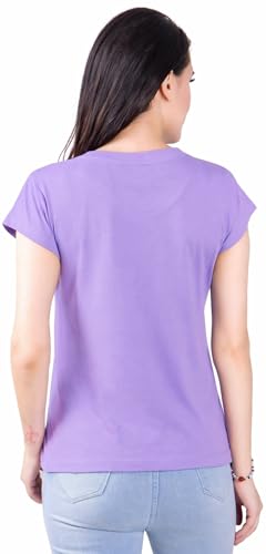 Image of Women's V Neck Plain T-Shirt, Black, Short Sleeve, Casual Wear