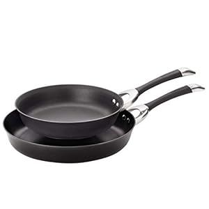 Circulon Symmetry Hard Anodized Nonstick Frying Pan Set / Skillet Set – 10 Inch and 12 Inch, Black