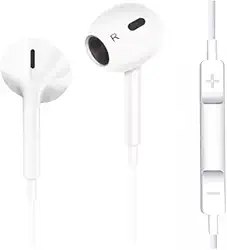 Fone de Ouvido com Fio Premium, Modelo 3ª Geração – Compatível com Lightning, iOS, iPhone 5, 6, 7, 8, X, 11, 12, 13 e 14.