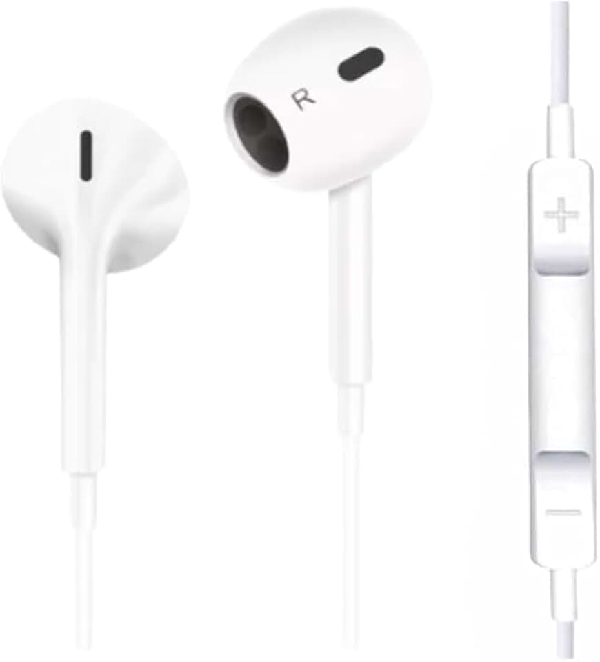 Fone de Ouvido com Fio Premium, Modelo 3ª Geração – Compatível com Lightning, iOS, iPhone 5, 6, 7, 8, X, 11, 12, 13 e 14.