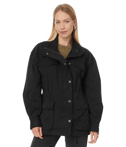 Free People Womens Arya Utility Jacket Black Medium