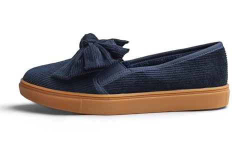 Image of FEVERSOLE Women's Casual Slip On Sneaker Fashion Bow Tie Loafer Flats