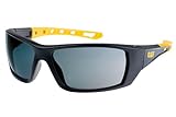 Caterpillar Planer 104-AF Safety Glasses, Black/Yellow, Smoke Lens