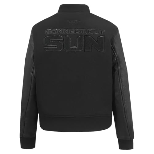 Image of Pro Standard Womens WNBA Classic Triple Black Varsity Jacket