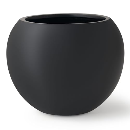 Fiberstone Round Planter with Drainage and Coco Mats