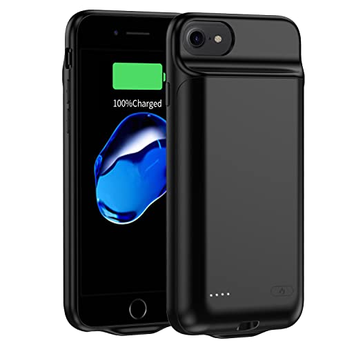 MIGAFEI Coque de batterie pour iPhone 8/7/6S/6/SE 2020, 6800 mAh, étui de chargeur portable, batterie rechargeable, coque de chargement pour iPhone...