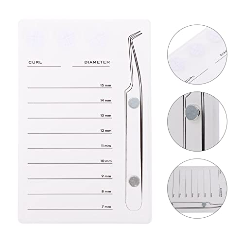 Beaupretty Magnetic Tray Grafted Eyelash Magnetic Suction Acrylic Lash Tile Hand Plate Lash Pallet Beauty Eyelash Magnetic Eyelash Plate (White) False Eyelashes Magnetic - Image 4
