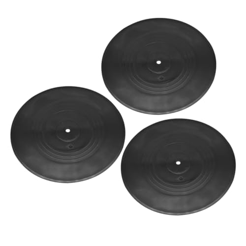 Amosfun 3 Piezas Decoración De De Vinilo De Vinilo Decorativos Decoraciones Para Fiestas Temáticas De Los Años 50 Señal De Pared De Registro Equipo Muro Black El Plastico