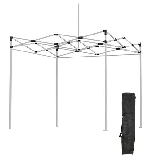 10x10 ft Canopy Frame with Roller Bag and Adjustable Heights