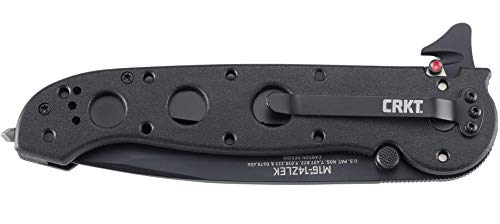 Image of CRKT M16-14ZLEK Folding Knife with Liner Lock: AUS 8 Triple Point Serrations Blade, Glass-Reinforced Nylon Handle, Reversible Pocket Clip, M16-14ZLEK