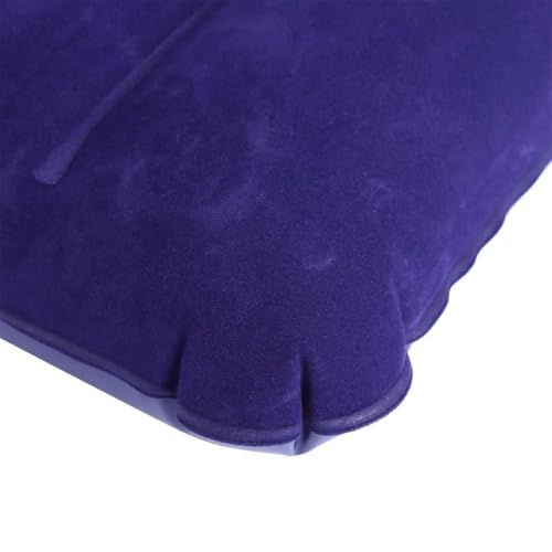Image of Comfortable Travel Pillow for Neck Support - Inflatable Blue Cushion for Airplane, Train, and Car Journeys.(Multicolour |Pack of 1)