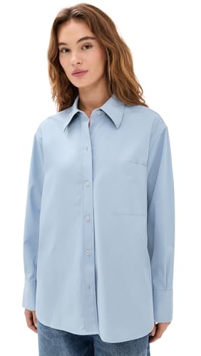 Chemise oversize pour femme Vince chemisier ample manches longues mode minimaliste