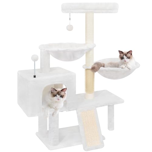 ROYPET 3-Tier Grey Cat Tree Tower with...