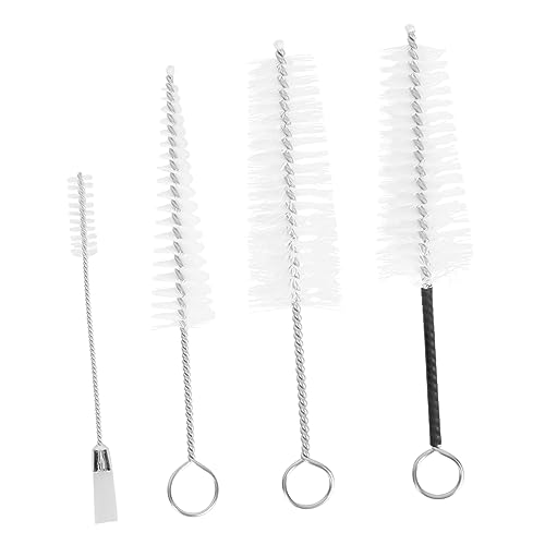 Kisangel 4pcs Mouthpiece Cleaning Brush Cleaner Kit Saxophone Mouthpiece Sax Cleaning Brush Cleaning Supply Sound Hole Brush Saxophone Tool Mouthpiece Brush Flute Supply Stainless Steel