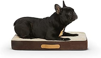 YANXUAN Dog Mat Memory Foam Chic Cat Bed, Double-Sided(Cooling Side & Massage Side), Water-Resistant, Machine Washable Cover, Pet Bed Mat, for Small,Medium & Large Dogs-Khaki, Small