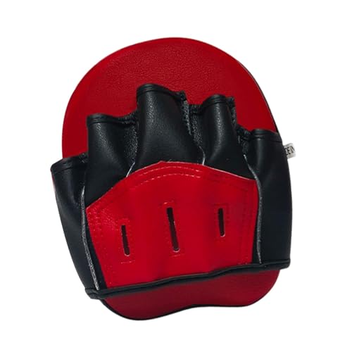 Ronyme Almohadilla de Boxeo, Almohadilla de Boxeo, Accesorios de Entrenamiento de Boxeo, Manoplas de curvadas para Sparring, Taekwondo, Dojo, Fitness, Rojo Y Negro