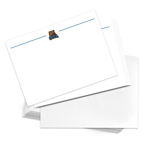 Image of Desert Cactus UCLA 10 Pack Notecards Stationery Cardstock University of California Los Angeles Bruins Includes Envelopes Memo Party Thank You (Notecard 1a)