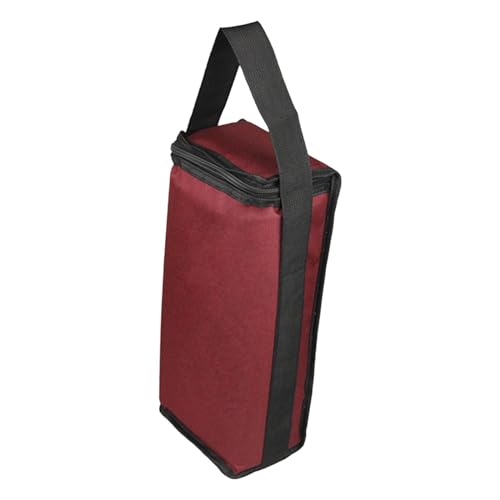 Harilla 2 Bottle Wine Bag Portable Wine Carrier Insulated Wine Carrying Bag Wine Tote Bag with Handle Red Thermal Wine Carrier Bag for Travel Outdoor Beach Picnic Wine Lover Gifts
