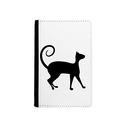 Étui passeport chat noir en similicuir pour les amoureux des animaux