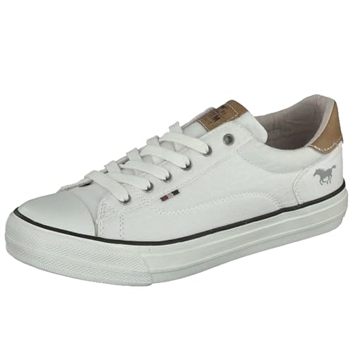 MUSTANG Baskets Mode Femme 1272-307 - Chaussures de sport décontractées en toile beige