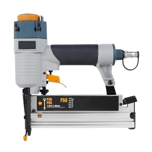 Grapadora neumática, Grapadora neumática para tapi Clavadora neumática T50 F50 440k Clavadora fija pequeña 16Ga/18Ga Adecuada for muebles Tablero de madera Clavadora neumática