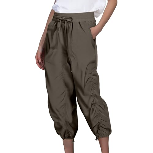 Pantalones de correr en satén cómodos para caminar y entrenar en exteriores