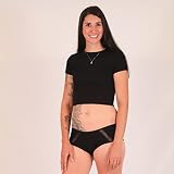 MYLILY® Bielizna okresowa Culotte I lekka - średnia ochrona I 100% bawełna ekologiczna I damskie majtki menstruacyjne I zrównoważone, zabezpieczone przed wyciekiem, można prać I nietrzymanie moczu I nadaje się do łóżka tygodniowego I (M)