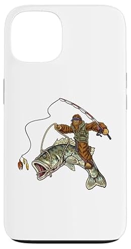 Largemouth Bass Fishing Bigfoot Fisherman Case for iPhone 13