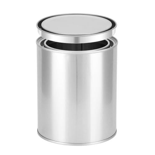 QWORK 6 Pack 1 Quart Metal Paint Cans with Lids - Empty Unlined Tinplate Containers Paint Buckets for Arts & Crafts, DIY Projects by QWORK - Image 2