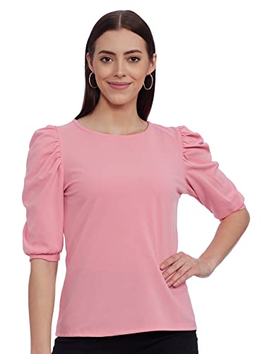Diverse Women's Puff Sleeve Detailed Top (Dcwto18Sc10L40-4755C-2Xl)
