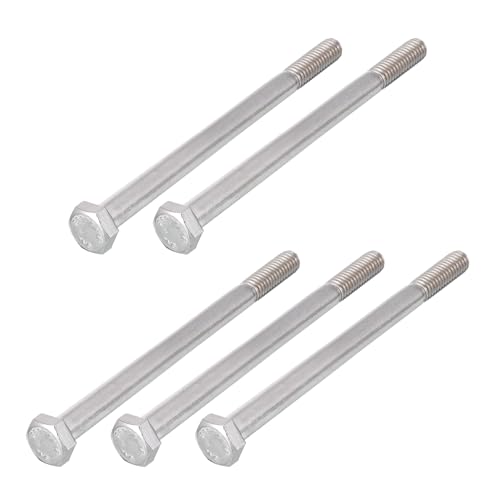 Image of METALLIXITY Hex Head Screw Bolt (5 /16-18x4-1 /2) 5Pcs, 316 Stainless Steel, Half Threaded External Hex Drive, Bright Finish - for Repair, Silver