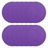 PATIKIL Spot Markers 6 Inch, 12 Pcs Non-Slip Floor Dots Agility Markers Flat Field Cones Poly Dot with Hole for Gym PE Speed Training Dance Soccer Basketball Sports, Purple