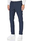 TOM TAILOR Herren Gemusterte Travis Slim Chinohose mit Struktur 1021165, 24543 - Blue Two Tone Structure, 33W / 32L