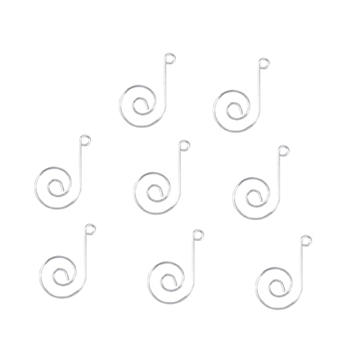 Ciieeo 40pcs Silver Music Note Ornament Hooks Hanging Decoration Hooks for Jewelry Necklaces and Crafts Easy to Use Design for Holiday Decor and Organizing