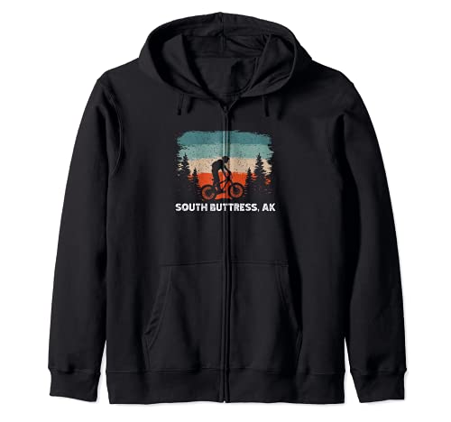 Bicicleta de montaña Retro Sunset Vintage South Buttress, AK Sudadera con Capucha