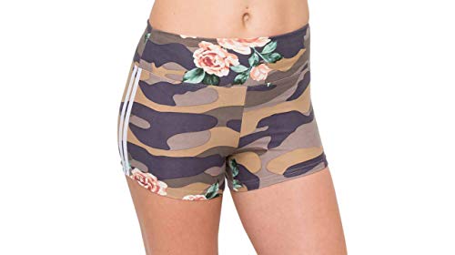 Short de yoga femme ALWAYS extensible avec rayures blanches taille S