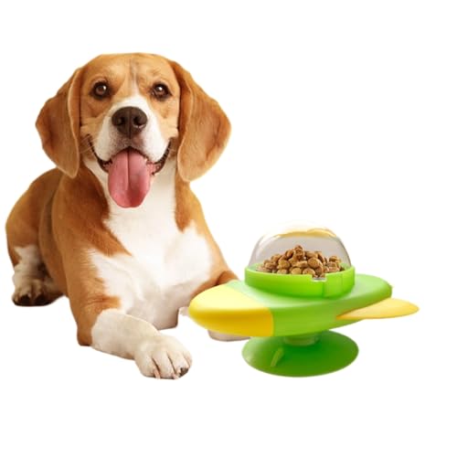 知育玩具 犬 おやつ おもちゃ 2in1 ペット 知育おもちゃ 給餌器 360°回転 強力吸盤でしっかり固定 頑丈 早食い防止 犬 猫 おもちゃ 運動不足解消 ストレス軽減 一人遊び留守番 おやつ インタラクティブ お手入れ簡単 室内用 毎日活用 (イェロ
