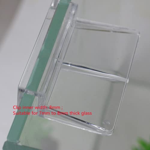16pcs Aquarium Fish Tank Glass Cover Clip Support Holder,Clear Color Acrylic Fish Tanks Glass Cover Clip for Rimless… - Image 4