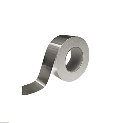 MADE IN ITALY Nastro Adesivo di Alluminio per Alte E Basse Temperature MM.50 X 25 MT Tubo Stufa