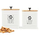 Photo Gallery perfnique set di 2 contenitori per dolcetti per cani, con coperchio ermetico, barattoli per biscotti per cani, per bancone della cucina, contenitore per dolcetti per animali domestici, contenitore e Photo Gallery perfnique set di 2 contenitori per dolcetti per cani, con coperchio ermetico, barattoli per biscotti per cani, per bancone della cucina, contenitore per dolcetti per animali domestici, contenitore e