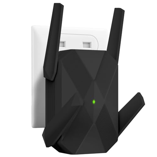 Image of 2026 AX3000 WiFi 6 Extender, WiFi Extender Signal Booster, Long Range WiFi Booster with Gigabit Ethernet Port, Access Point, Dual Band (2.4G /5.8G)，No Required App, Easy Setup and Faster Speed (Black)