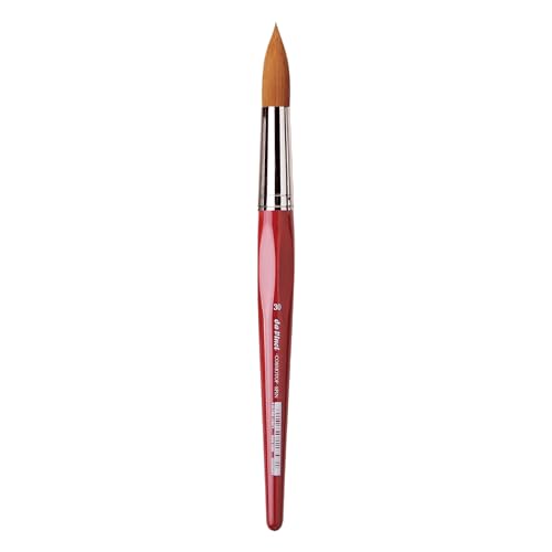 Image of da Vinci Watercolor Series 5580 CosmoTop Spin Paint Brush, Round Synthetic with Red Handle, Size 30 (5580-30)