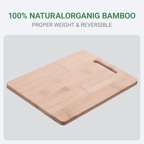 Tabla de cortar rectangular de bambú 33.5x24 cm miniatura 4