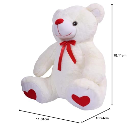Image of Ultra 20 inch Big Hugging Teddy Bear Fully Stuffed Soft Plush Toy for Kids in White Animal Toy Gift Birthday Anniversary Christmas Diwali Home Decore