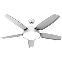 Ventilador Techo 5 Velocidades UNIVERSALBLUE - Ventilador de Techo con Luz - Ventilador Silencioso con Mando a Distancia - 5 aspas - 3 velocidades - Color Blanco