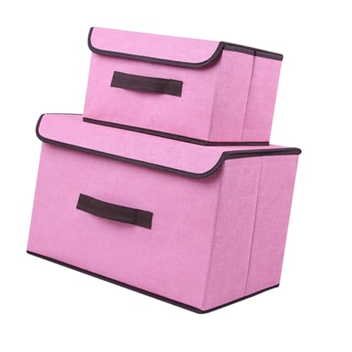 Cajas para guardar ropa de lino rosa contra el desorden 2